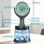 Portable Outdoor Hotel Household Water Mist Fan Energy Efficient Oscillating Rechargeable DC 12V Floor Standing Small Appliance - Image 3